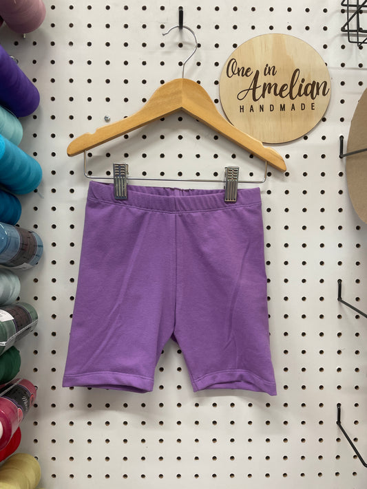 Solid Lilac Bike Shorts for Geaux Girls Casual Tee. ORDERS WITH THIS LISTING WILL HAVE A 2 WEEK TAT
