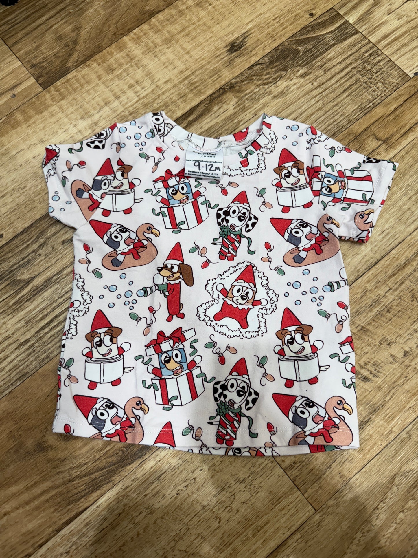 9-12m Bluey Christmas Everyday Tee