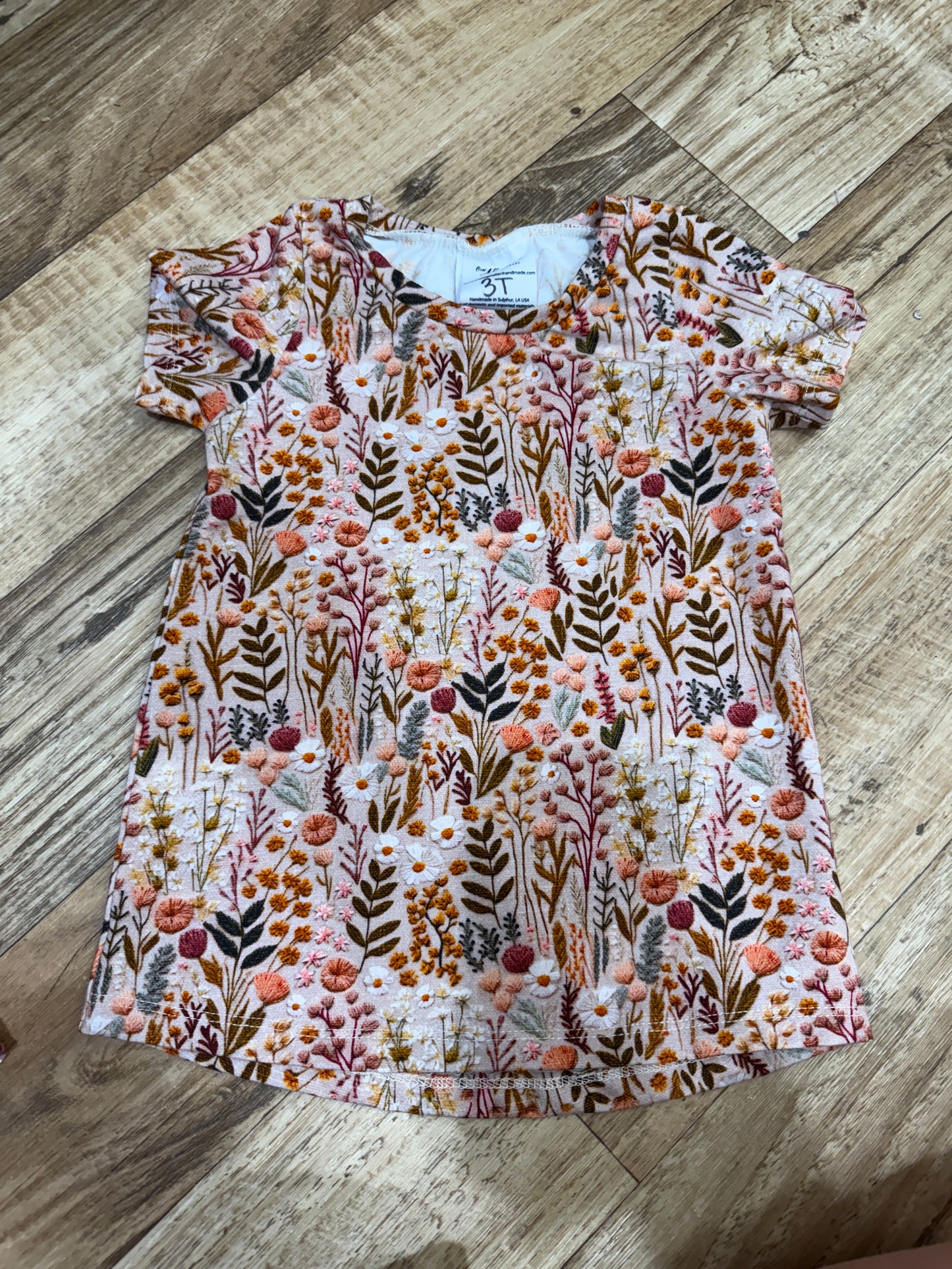 Faux Embroidered Girl Tee