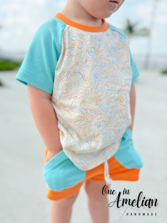 Tropical Gecko Raglan or Set