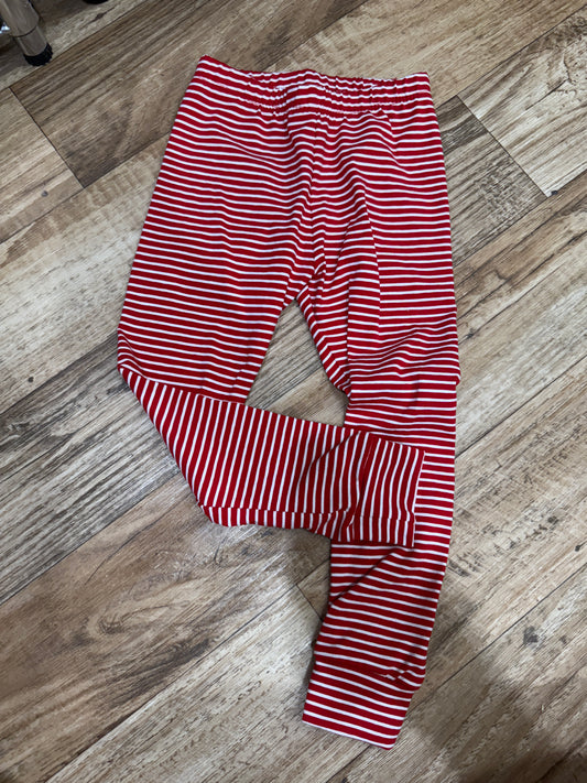 3T Red & White Stripe Leggings w/ cuff